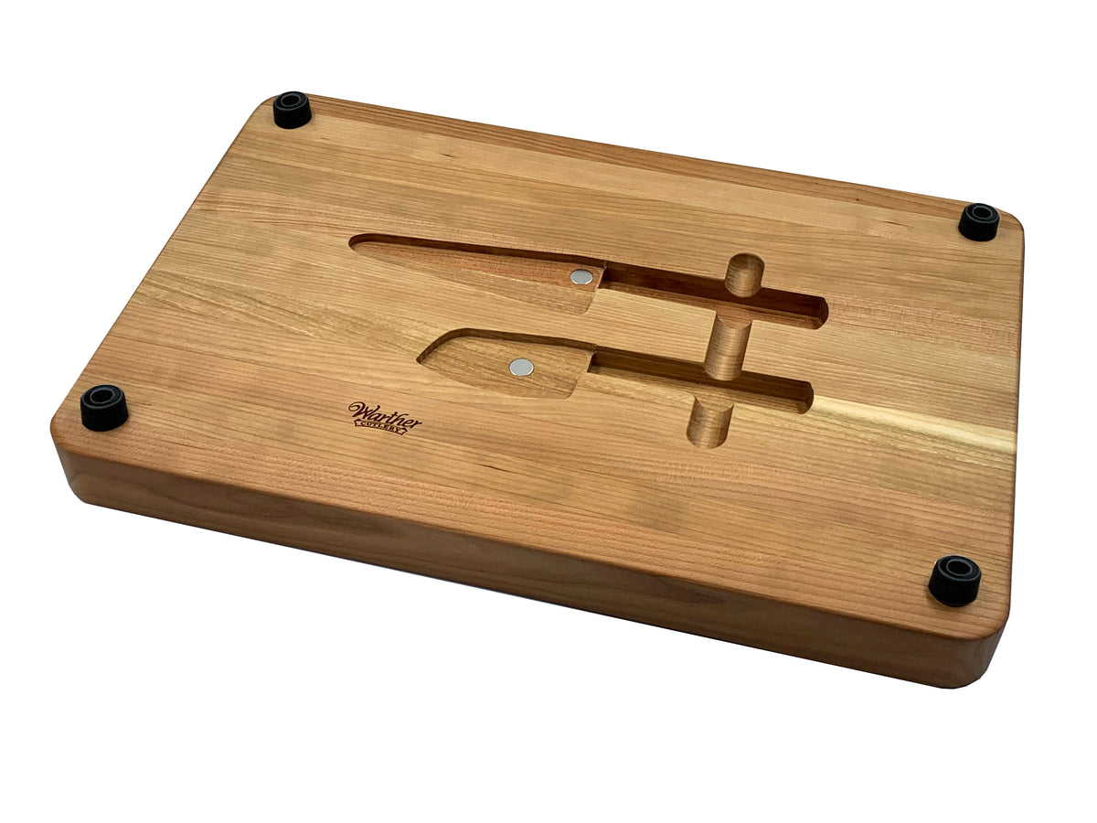 The Helena Charcuterie Cheese Cutting Butcher Block Board, Handcrafted  1.25 thick Solid Cherry Hardwood, All Natural, Non-Toxic Finish, Optional  Custom Laser Engraving Available! - copy