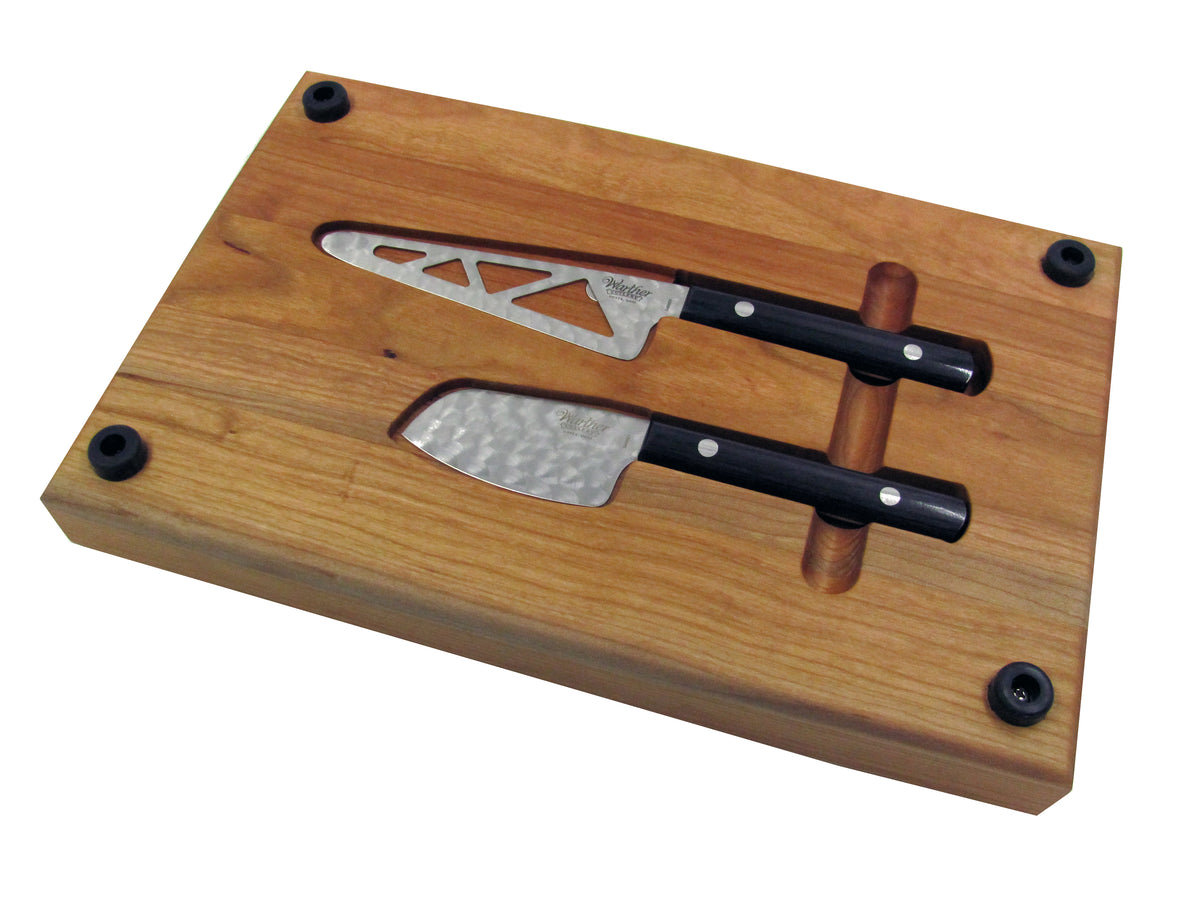 Medium Butcher Block, Walnut, w/ Cutco Cheese Knife