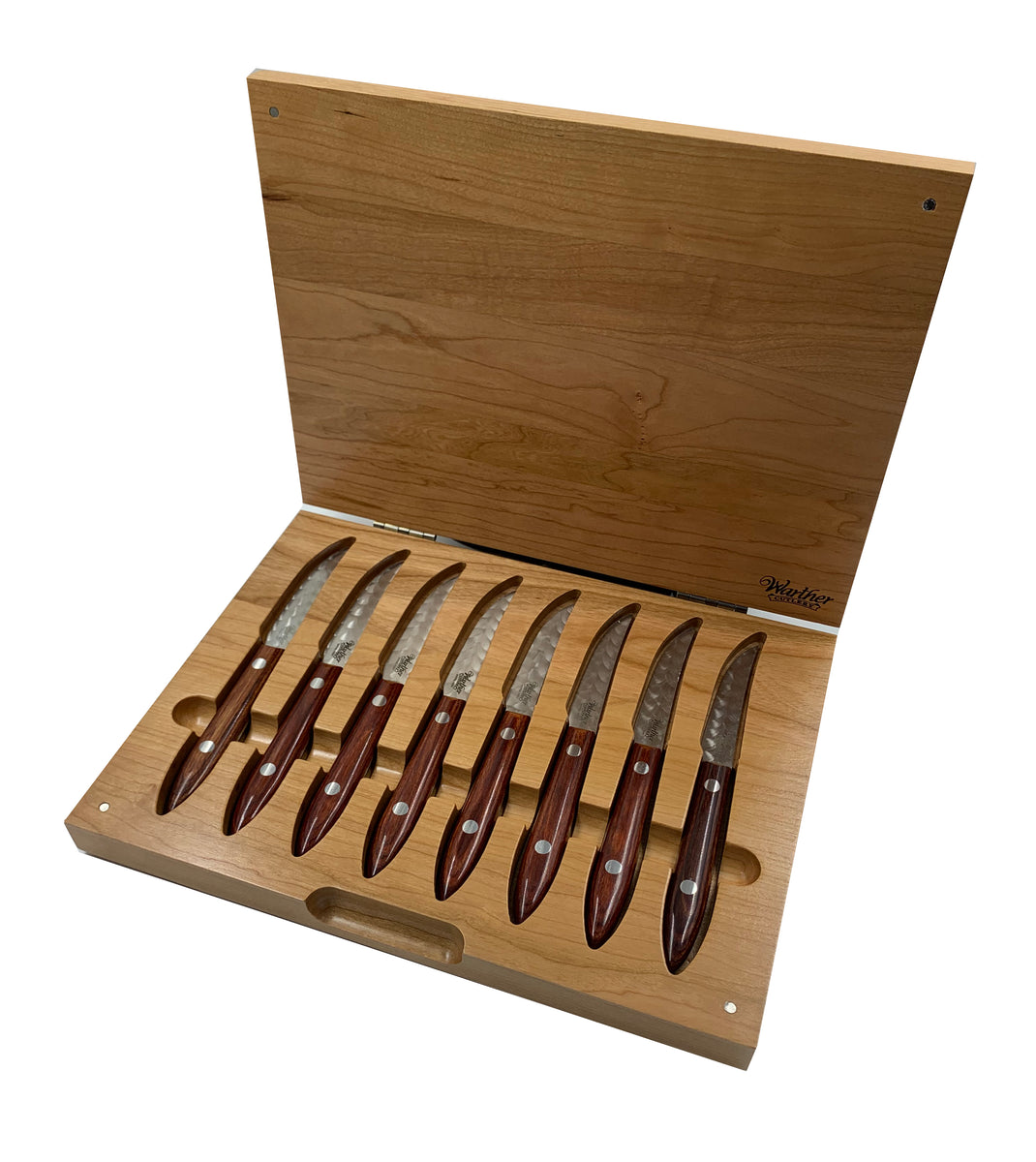 A Gift of Wood Wooden Steak Knife Block in Cherry and Walnut | Wisconsin Made