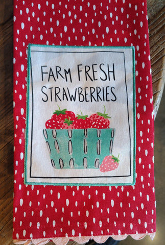 Berry Basket Tea Towel