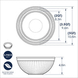 3 Piece Prep & Serve Mixing Bowl Set