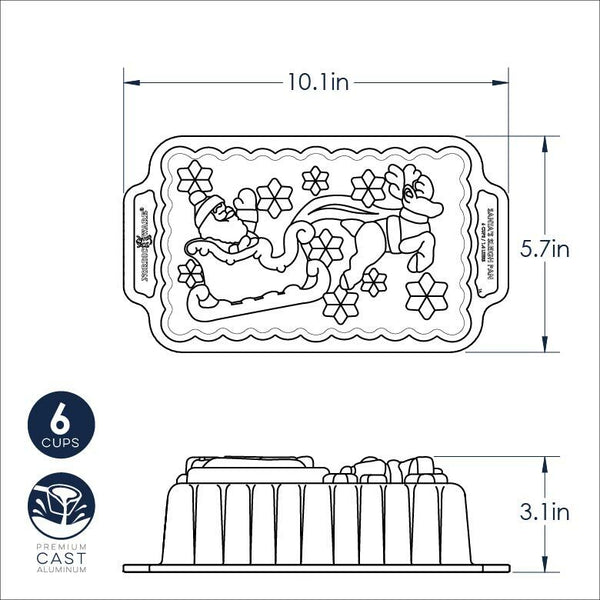 Santa's Sleigh Loaf Pan