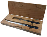 Carving Set In A Wood Chest