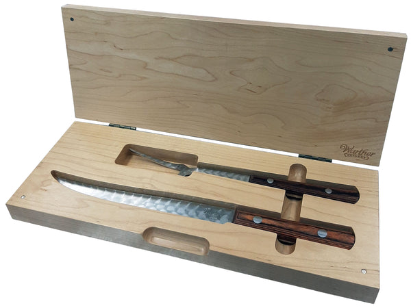 Carving Set In A Wood Chest