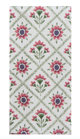 Mulberry Bloom Block Print Towel
