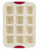 12ct Brownie Pan Confetti Fuchsia