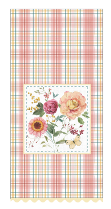Botanical Plaid Tea Towel