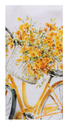 Sweet Home Yellow Bike Towel