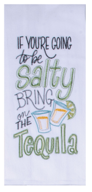 Tequila Embroidered Sack Towel