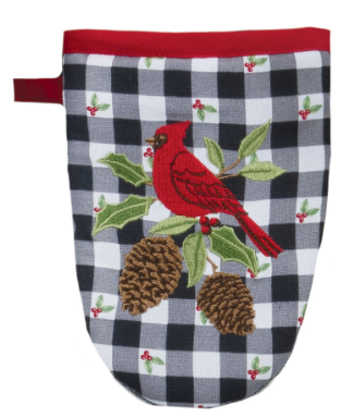 Winter Cardinal Grabber Mitt