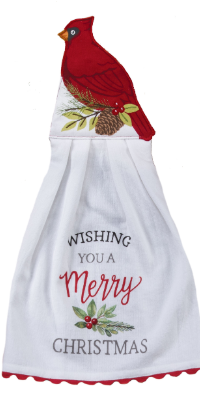 Winter Cardinal Hang up Towel
