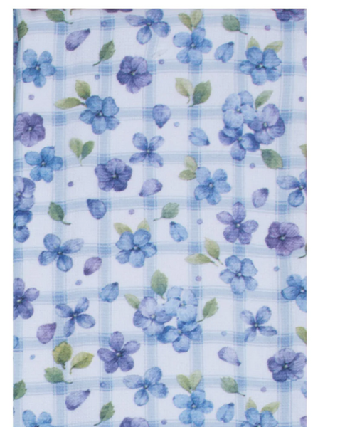 Whispers Floral Plaid Dish Towel
