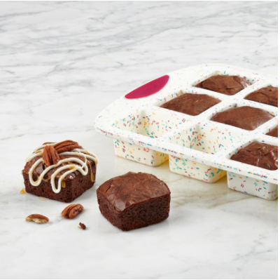 12ct Brownie Pan Confetti Fuchsia