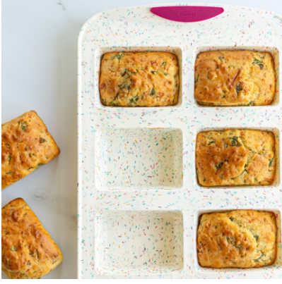 6 Count Mini Loaf Pan - Confetti