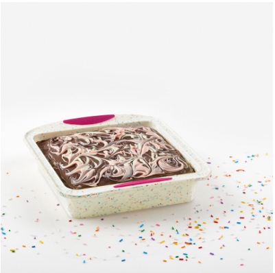 Square 8x8 Cake Pan Confetti