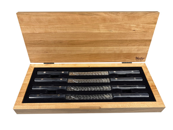 NEW DESIGN - Steak Knife Wood Chest for 5" Steak Knives, Set of 8