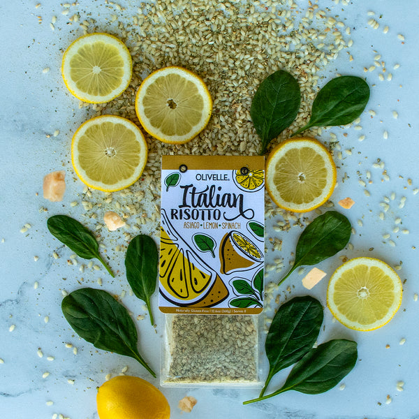 Asiago Lemon Spinach Risotto
