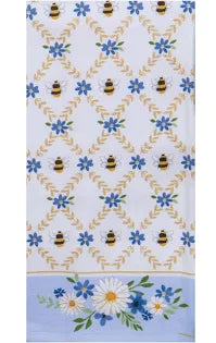 Blue Bee Daisy Toss Dual Purpose Dish Towel