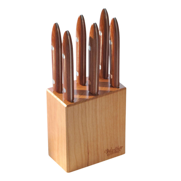 3" Steak Knives In A Counter Block (Set of 6) - Warther Cutlery