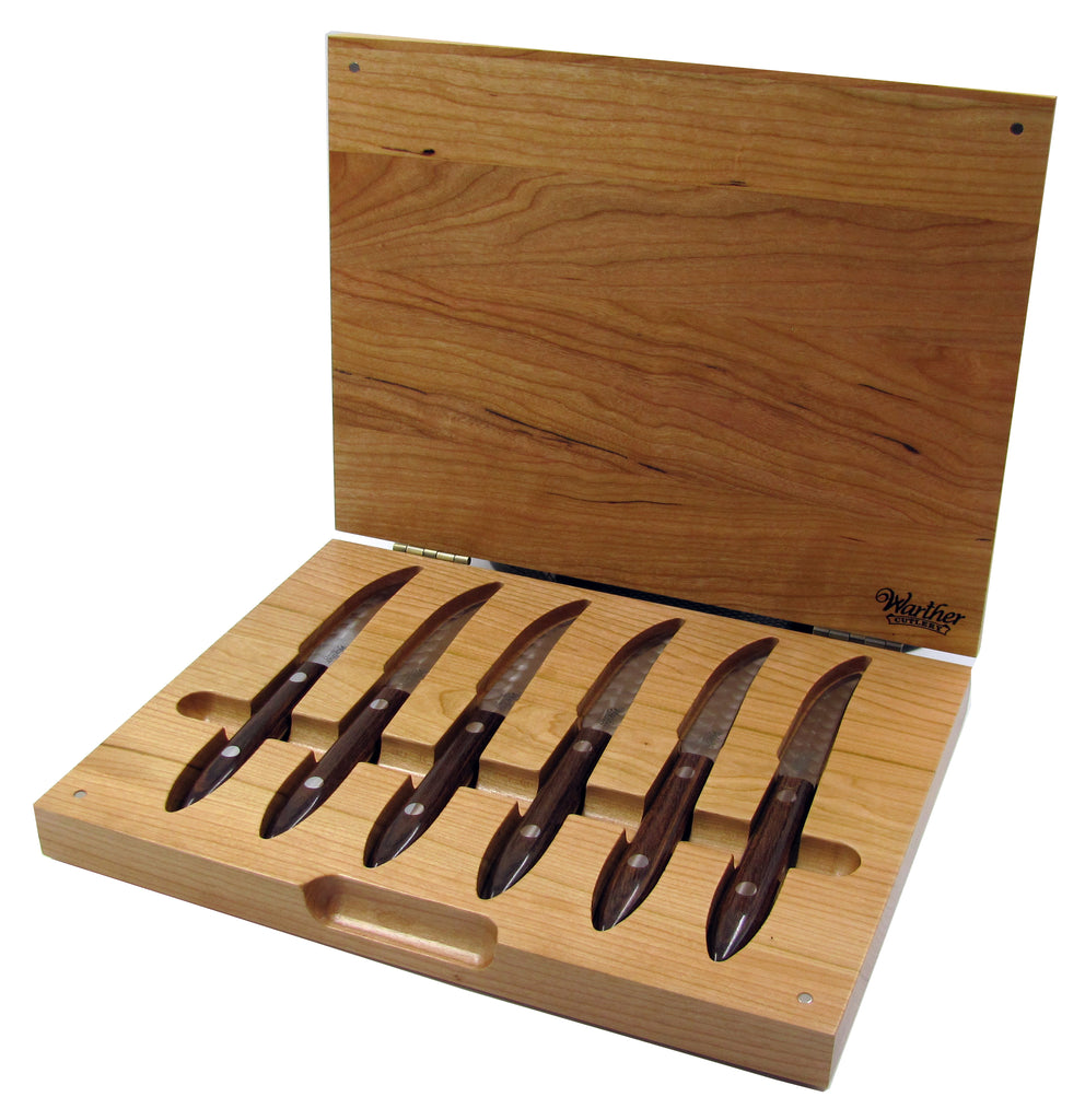 3 Steak Knives In A Wood Chest (Set of 6)