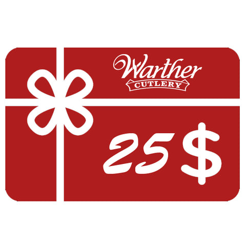 Warther Cutlery $25 Gift Card